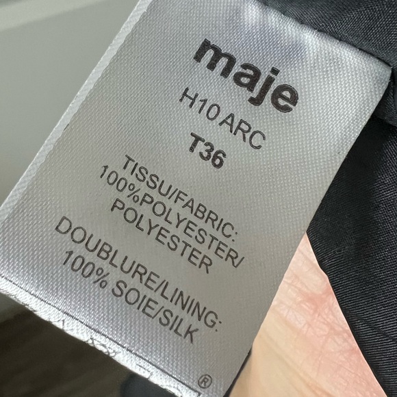 Maje Black Mini silk Skater Skirt - Picture 7 of 7